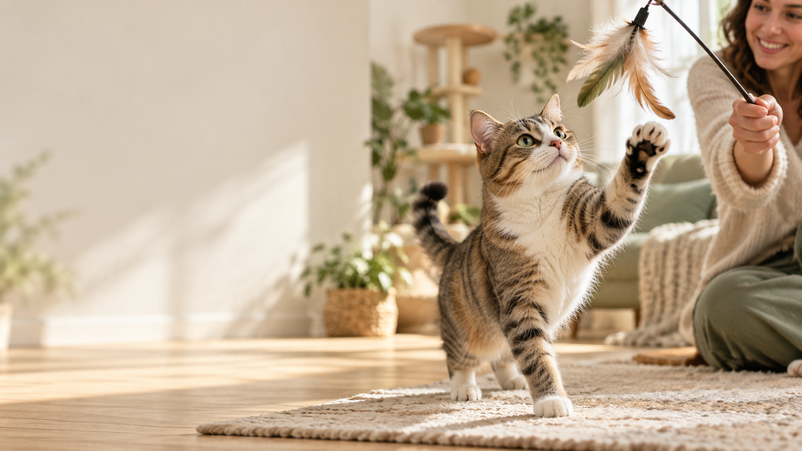 Katze in ruhiger Alltagssituation